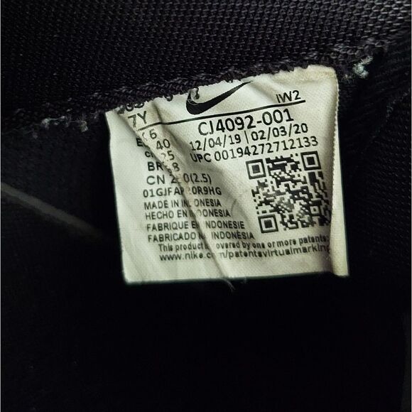 Nike Air Force LV8 3 Black GS Shoe Size 7Y CJ4092-001 - Picture 10 of 10